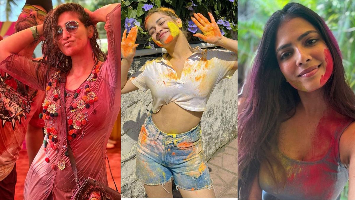 Holi 2024: See the beauties having fun in Holi, drenched in colors.