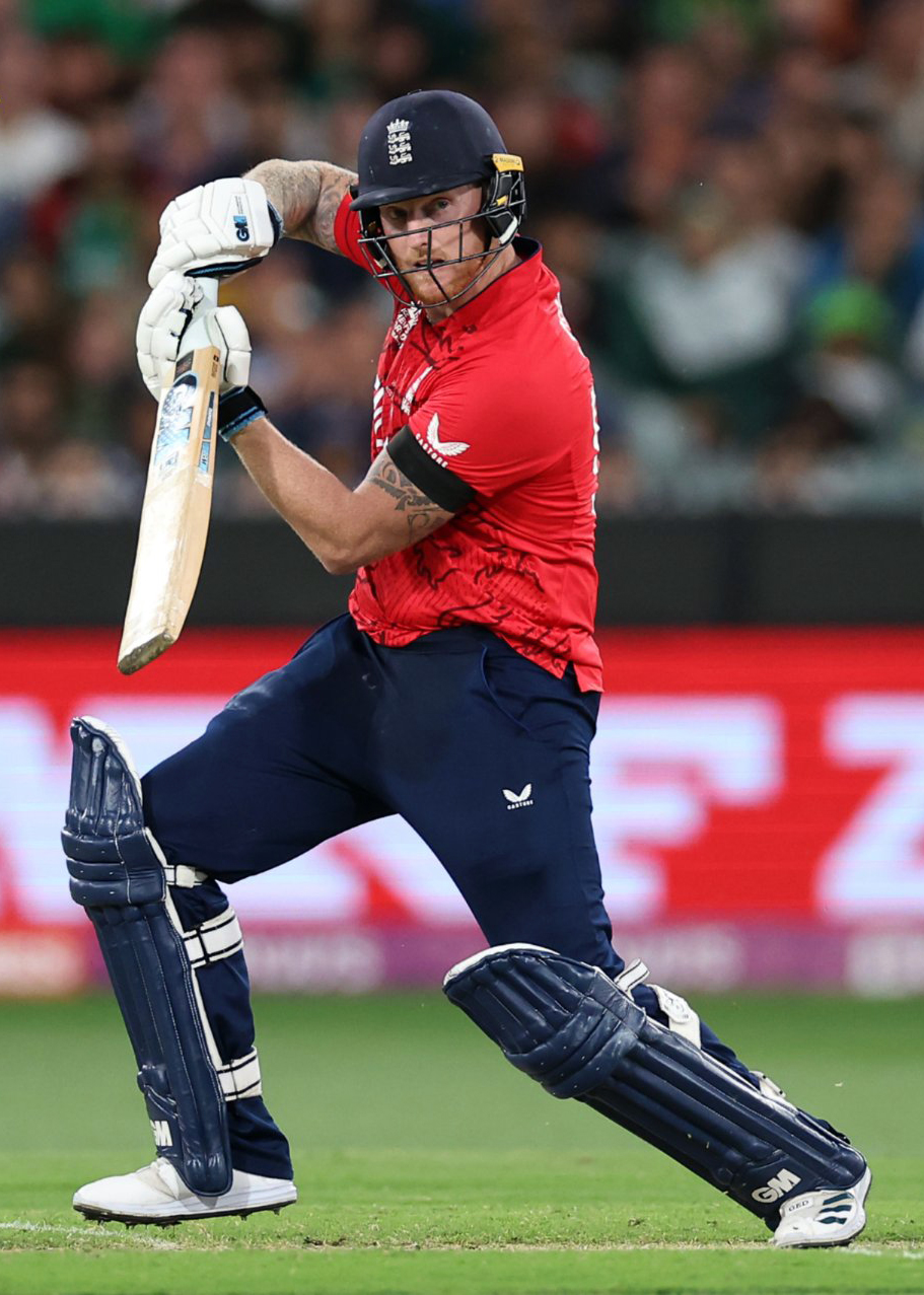 Ben Stokes plays a shot in ICC Mens T20 World Cup 2022 final