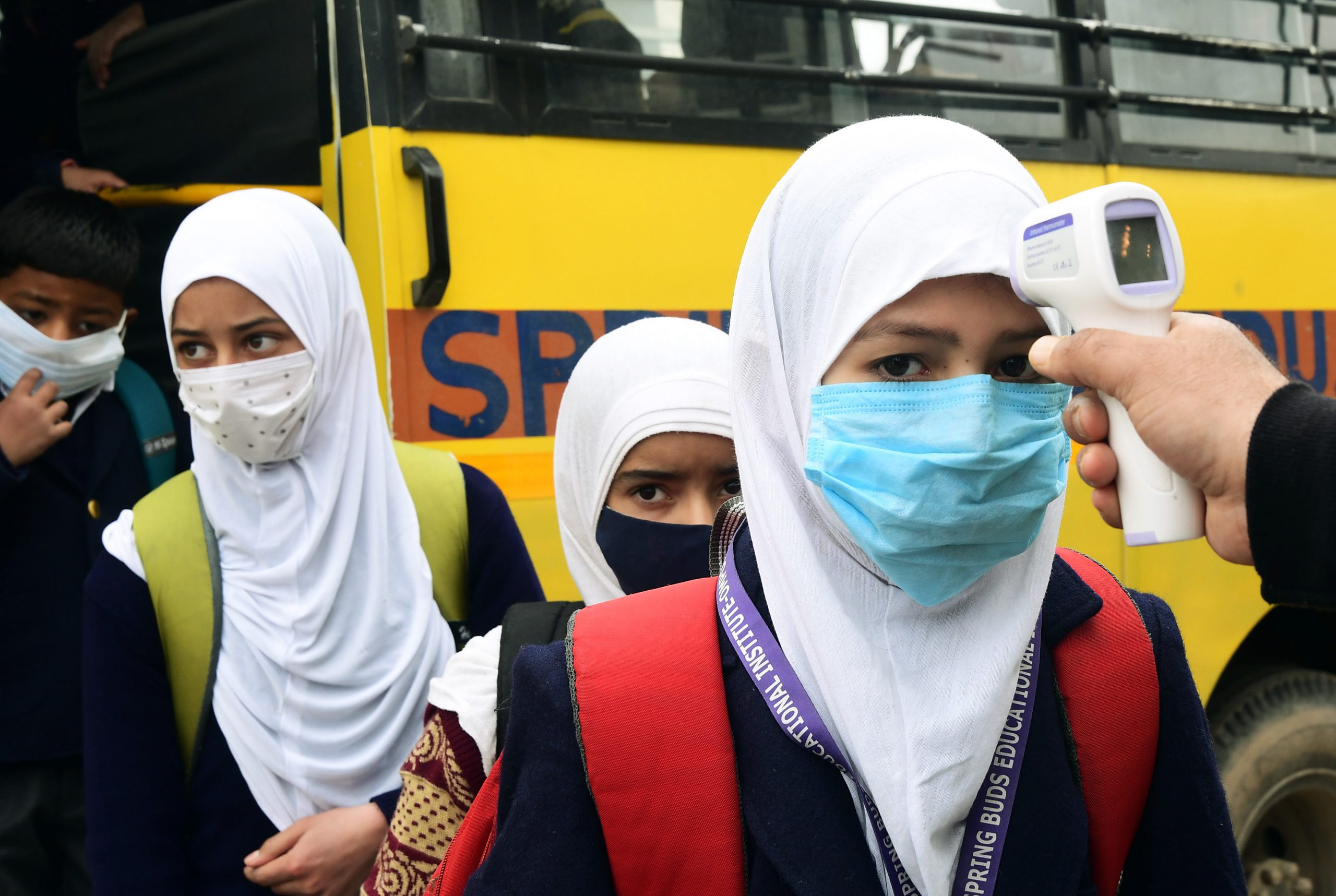 Students undergo thermal screening as J&amp;K schools reopen