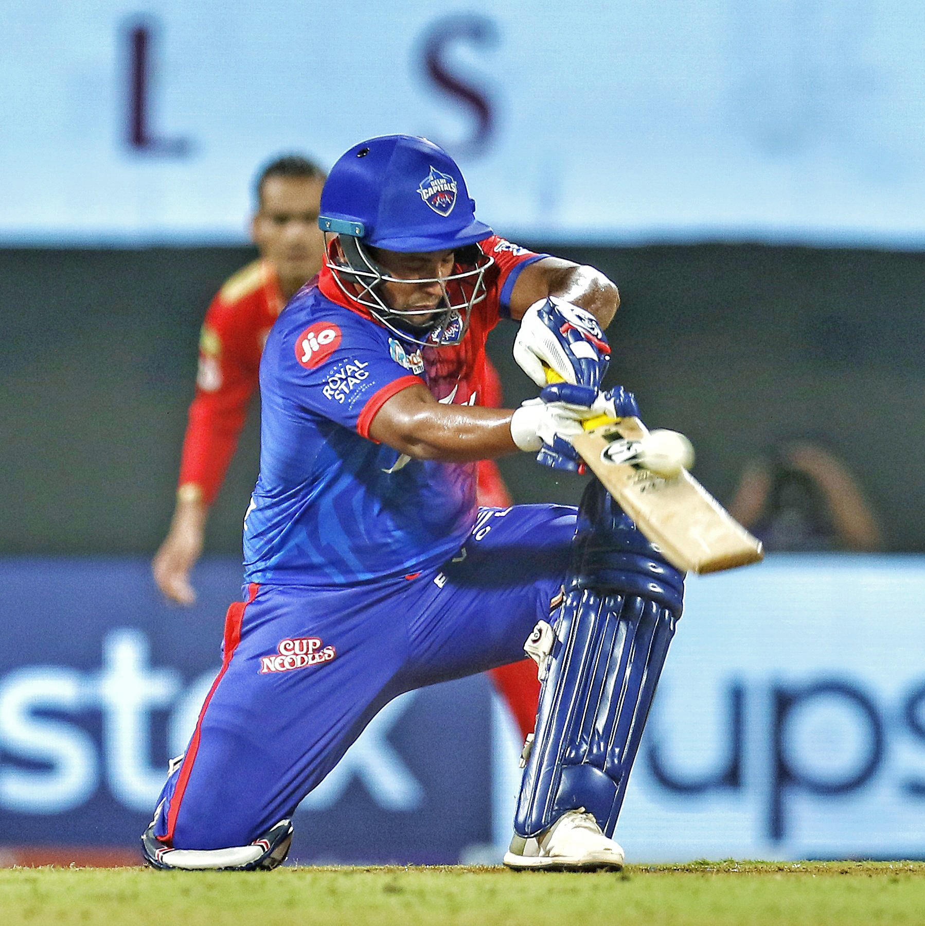 Delhi Capitals Sarfaraz Khan plays a shot