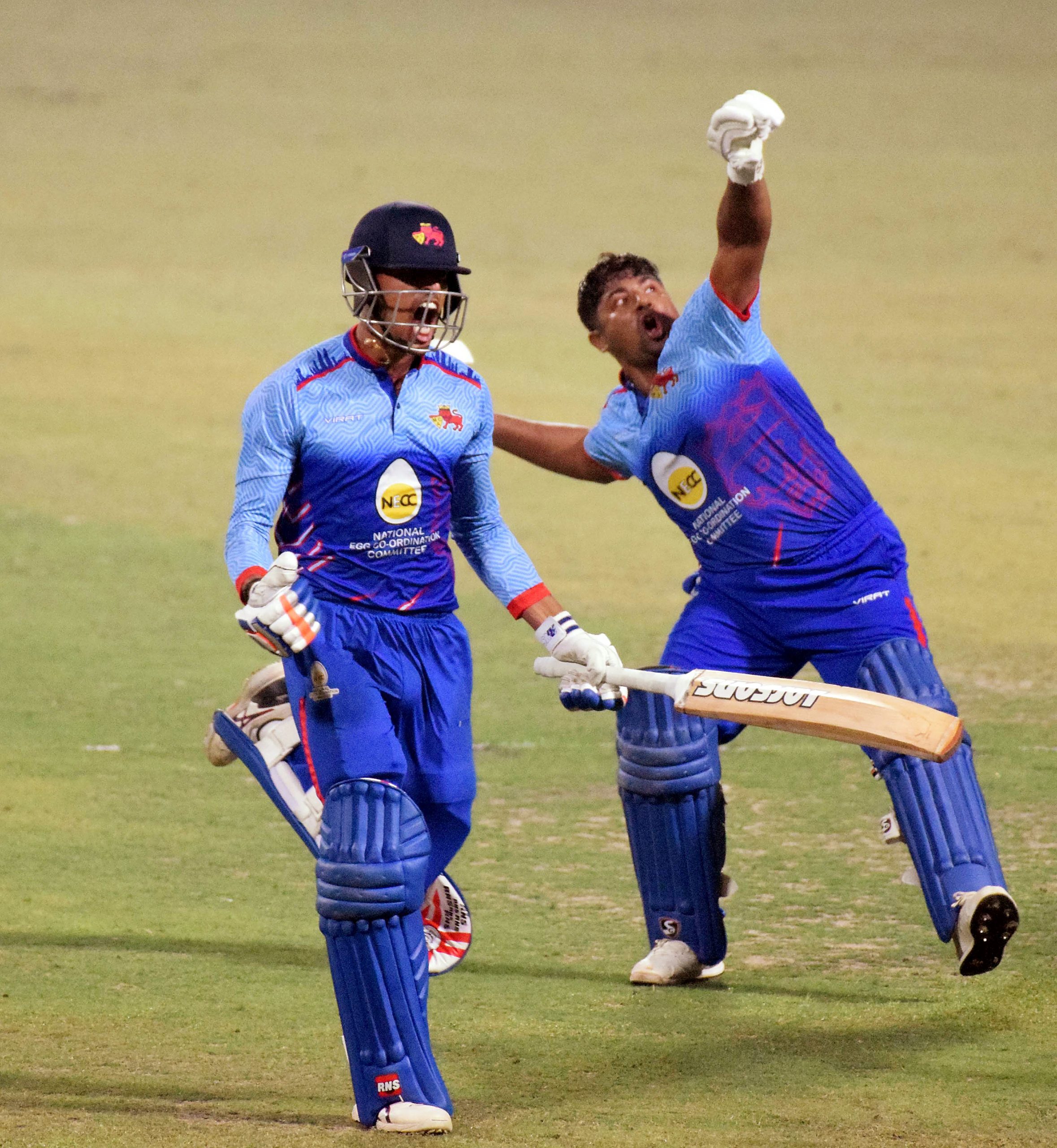 Mumbai's players after winning the finals of Syed Mushtaq Ali