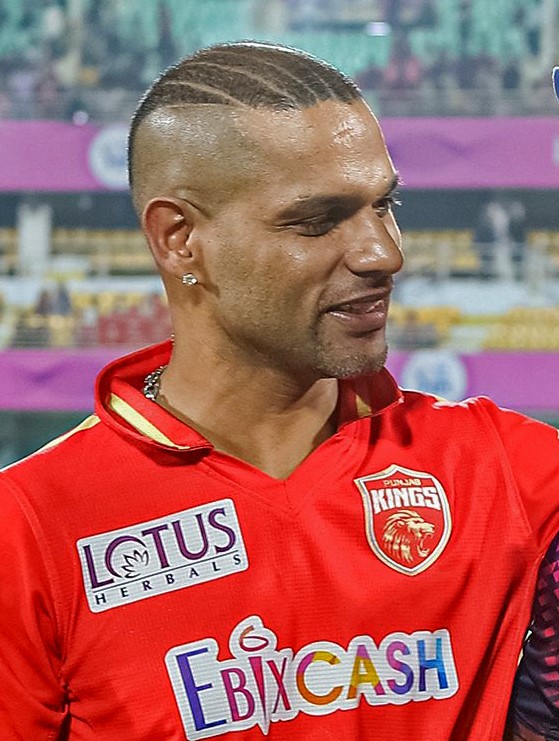 Shikhar Dhawan With Hair Tail